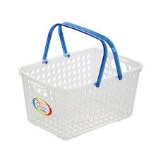 Amazon.co.jp: バスケット 持ち手付 27．7×19．4×高さ13